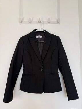 Mango Black Tailored Single-Button Women’s Blazer US 4/EU 36